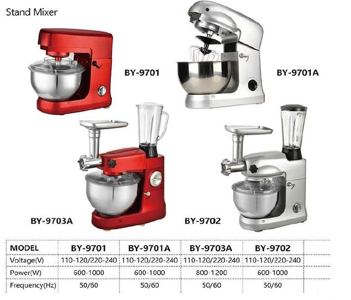 5L Multifunction Automatic Stand Mixer Electric Spiral Home Use Food Mixer with Juicer and Meat Grinder