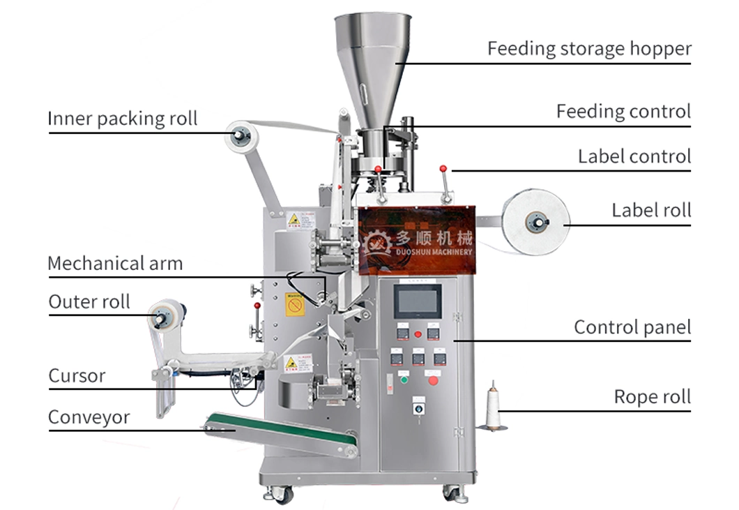 Inner and Outer Dry Flower Tea Bag Packing Packaging Machine