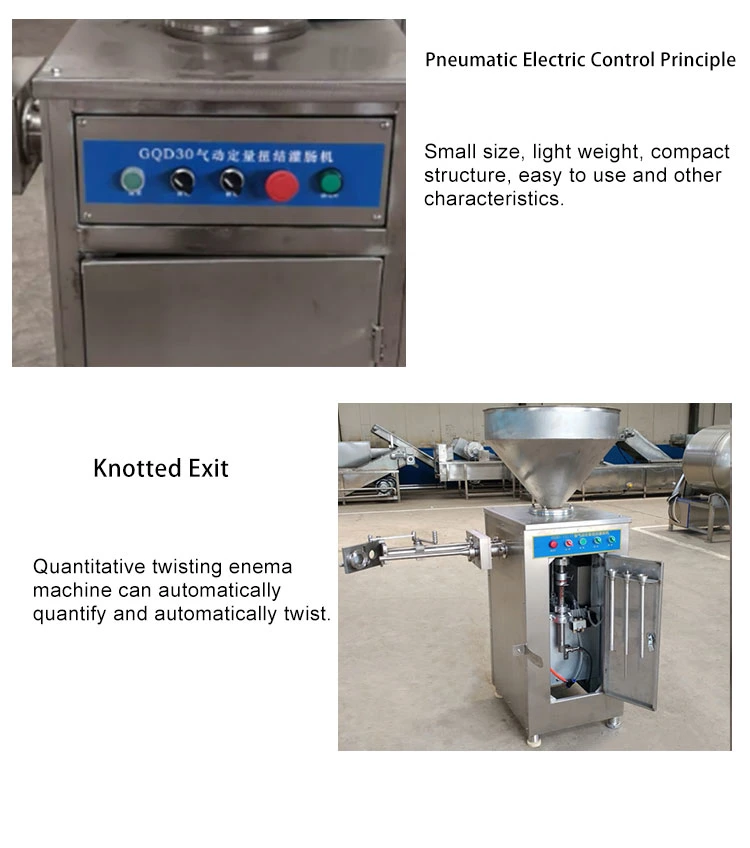 High Efficiency Vacuum Filler Stuffer Filling Tying Sausage Making Machine Price