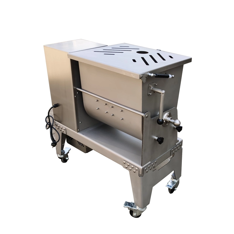 Qh-E50m Large Capacity Stainless Steel 304 Sausage Stuffer Use Meat Mixer Electric Meat Mixer 50-60kg