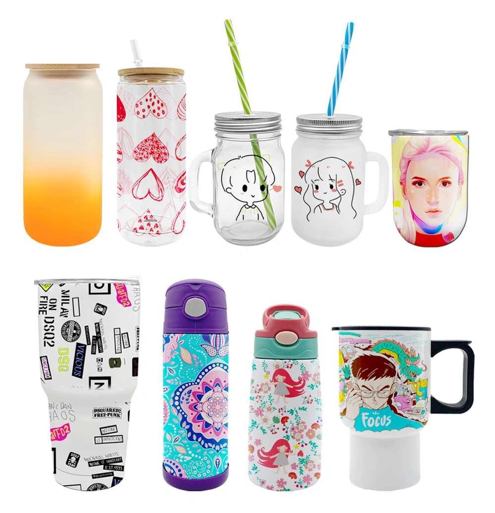 Heat Press Machine for 11oz 20oz 20oz 30oz Skinny Tumbler Straight Stainless Steel Vacuum Sublimation Tumbler