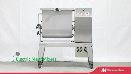 50 kg elektrische Edelstahl-Fleischverarbeitungs-Schneide-Mischmaschine, Wurstfüllmaschine, Hähnchen, Rindfleisch, Schweinefleisch, Mixer, Fleischwolf, Mixer-Hersteller